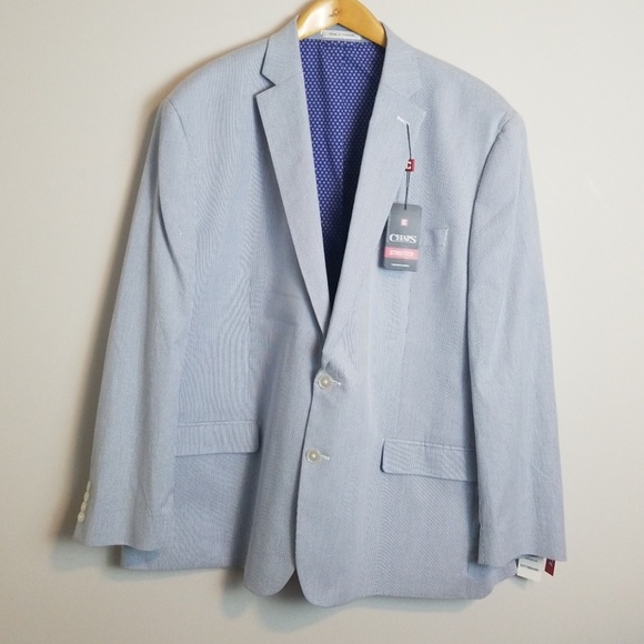 Chaps Other - Blue Striped Stretch Chaps Sportcoat Size 52 Reg